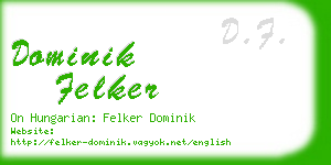 dominik felker business card